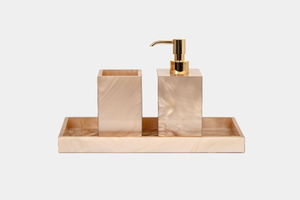 Ensemble de salle de bain en résine de luxe, fait main, design moderne, produit ménager, ensemble de salle de bain élégant, fabriqué en Inde - Product Image 2