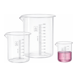 Vaso graduado de precisión PMP de 2000 ml con boquilla de seguridad para uso en laboratorio y alimentación - Product Image 1