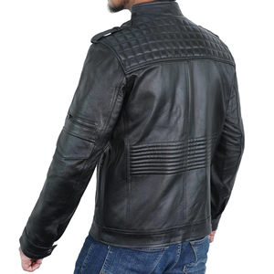Nouveau modèle de veste en cuir pour homme, col montant, style urbain, design personnalisé, nouvelle collection, haute qualité, fabrication de vêtements de mode - Product Image 5