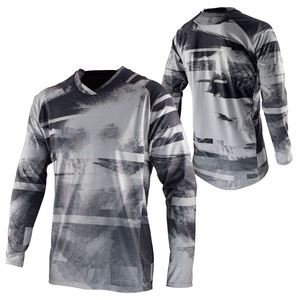 เสื้อเจอร์ซีย์ปั่นจักรยานแขนยาวลายพรางแบบกำหนดเอง ระบายอากาศได้ดี แห้งเร็ว คอวี เสื้อสำหรับนักปั่นมืออาชีพ สำหรับ Enduro, MTB, BMX ชุดเสื้อเจอร์ซีย์ - Product Image 3