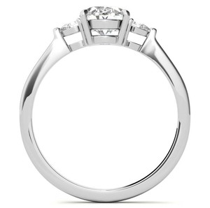 <b>Oval</b> Cut <b>Moissanite</b> Geometric <b>Engagement</b> Wedding <b>Ring</b> White Gold Plated Prong Setting Luxury Classic Women's Jewelry - Product Image 4