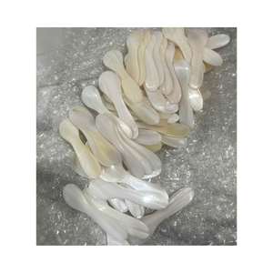 Collection de cuillères en coquillages du Vietnam, plaquées argent, compatibles lave-vaisselle, conçues pour les intérieurs d'inspiration plage, les boutiques, les hôtels et les complexes hôteliers - Product Image 1