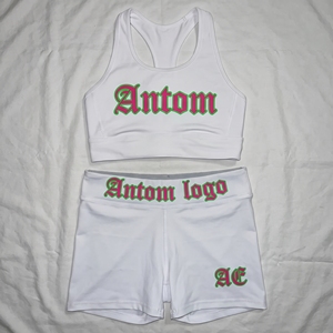ชุดเซ็ตเสื้อชั้นในกีฬาลำลองสำหรับผู้หญิง ฤดูร้อน พร้อมกางเกงขาสั้นยาวระดับเข่า สองชิ้น สีพื้น ระบายอากาศได้ดี เป็นมิตรกับสิ่งแวดล้อม ผลิตจากผ้าสแปนเด็กซ์/โพลีเอสเตอร์ ทรงเข้ารูป สั่งซื้อขั้นต่ำน้อย - Product Image 2