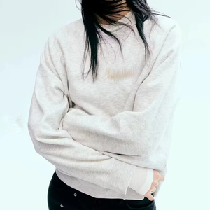 Custom Colors Oversized Women Daily Wear Sweatshirt Fleece Quick Dry Eco-Friendly Relaxed Fit Streetwear Crew Neck <b>Shirt</b> - Product Image 1
