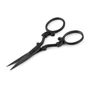 Ciseaux à ongles professionnels KAAMIR INSTRUMENTS en acier inoxydable de luxe plaqué or, logo personnalisé, tranchants, courbés, à trou carré - Product Image 1