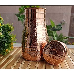 Spiritual wellness copper water bottle for energy balance pure copper reusable eco hydration bottle for <b>yoga</b> and meditation - Product Image 2
