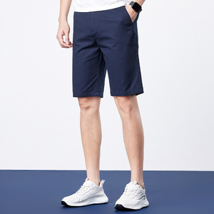 Pantalones Cortos Chino de Algodón Transpirable para Hombre, Color Sólido, Clásicos, Casuales, para Verano, con Lazos para Cinturón y Cierre de Botón para Comodidad Diaria - Product Image 2