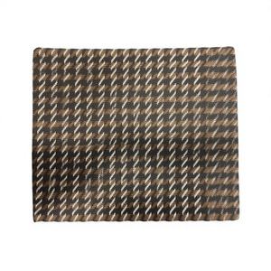 Dernière couleur de tissu en laine à motif pied-de-poule en brun avec des touches de blanc, utilisée pour la confection de housses de canapé, de rideaux, qualité double face - Product Image 1