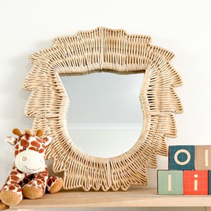 Customize logo & design rattan <b>mirror</b> high quality hand-made kids koala wall mounted <b>mirrors</b> - Product Image 5
