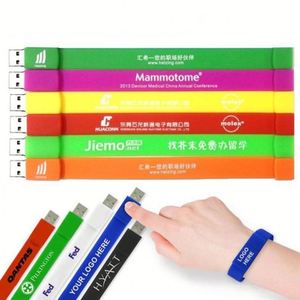 Creative Corporate Giveaways Personalized Wristband <b>USB</b> <b>Flash</b> Storage <b>Drives</b> With Custom Logo for Promotions - Product Image 2