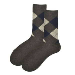 Chaussettes pour hommes de haute qualité, respirantes, à motif géométrique, pour l'automne, décontractées, sur mesure, vente en gros, fabrication sur commande - Product Image 2