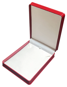 Petite boîte de présentation rectangulaire de style royal pour collier avec double crochet et finition en papier imprimé personnalisé 188x148x50mm - Product Image 2