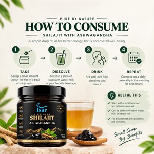 Résine de Shilajit de l'Himalaya Premium infusée avec de l'Ashwagandha et du Miel, Résine de Shilajit Naturelle 30g pour le Soutien Énergétique et la Vitalité - Product Image 3