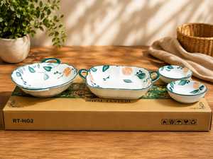 Plato de Servir Creativo de Cerámica con Borde Dorado en Forma de Hoja, Ecológico y de Lujo, para Aperitivos, Frutas, Postres, Vajilla para Bodas y Eventos Especiales - Product Image 6