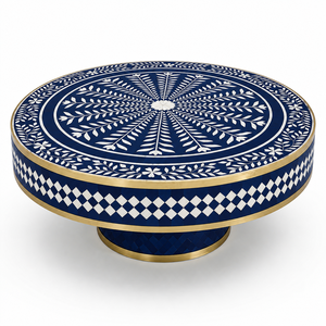 Mesa de Centro Vintage con Incrustaciones de Hueso, Personalizada en Resina Blanca Crema y Madera, para Sala de Estar, Venta al por Mayor, Artesanía Floral India, OEM - Product Image 6