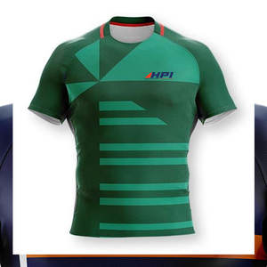 Camiseta de Rugby Ligera y Transpirable de Poliéster para Deportes de Equipo, Camiseta de Rugby Juvenil de Secado Rápido con Estampado para Partidos de Equipo - Product Image 1