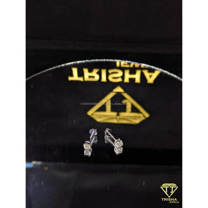 Premium 925 <b>Sterling</b> <b>Silver</b> VVS Moissanite Diamond <b>Stud</b> Earrings Luxury Fashion Jewelry By Trisha Jewels - Product Image 6