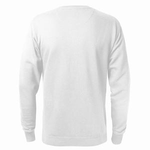 เสื้อสเวตเชิ้ตคอกลมสีขาวสำหรับผู้ชาย ทรงปกติ ผ้าถัก 100% คอตตอน สวมใส่สบาย เหมาะสำหรับฤดูหนาว - Product Image 2