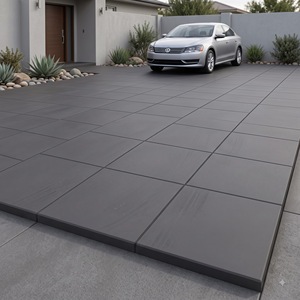Heavy Duty Outdoor Ceramic Parking Tiles 400x400mm 12mm Punch Finish Anti-Slip for Hotel Driveway <b>Garden</b> Walkway - Product Image 3