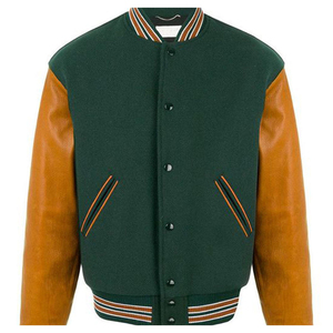 Top Selling Men's Custom Logo Slim Fit <b>Long</b> Varsity <b>Jacket</b> 100% Polyester <b>Waterproof</b> Eco-Friendly Embroidery Anti-Bacterial - Product Image 1