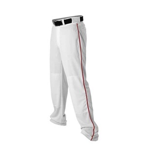 Pantalon de baseball slim rouge pour homme, imprimé sublimé uni, en polyester, fermeture éclair, grandes tailles, été - Product Image 5