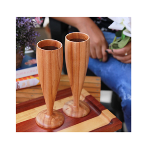 Wood Glass bar Accessories Whiskey Decanter With Wood Base and Cups Whiskey Glass Wine Party Ware Handmade Glass - Product Image 3