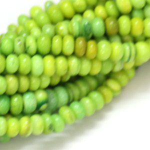 Cuentas de Ópalo Verde Neón: Rondelles de Piedras Preciosas AAA, Tira de 15 Pulgadas - Product Image 3