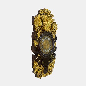 Vintage <b>Silent</b> Metal Wall <b>Clock</b> Analog Quartz Floral Design Hanging Decorative <b>Clock</b> for Living Room - Product Image 4
