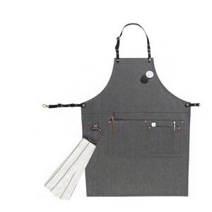 Chaleco de Trabajo Ligero de Lona para Restaurante, Delantal con Logotipo Personalizado, Ropa para Personal de Bar, Uniformes Duraderos y Lavables para Camareros de Comedor - Product Image 1