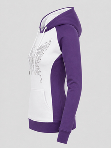 Sudadera con Capucha de Moda para Mujer, con Pedrería Brillante, Suave y Cálida, con Capucha Ajustable y Diseño de Bolsillo Tipo Canguro - Product Image 4