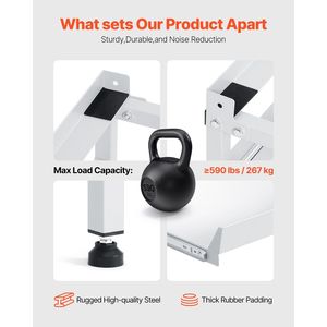 Base per Lavatrice 48.5x25 Pollici, Capacità di Carico 590 Libbre, Piedistallo per Lavatrice e Asciugatrice, Doppio Vassoio, Garanzia 25 Anni di Tricity - Product Image 2