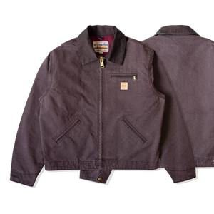 Nouvelle version haut de gamme personnalisée du fabricant : Veste d'hiver Detroit en toile vintage fine, coupe-vent, avec fermeture éclair frontale et logo, disponible en cinq couleurs. - Product Image 6