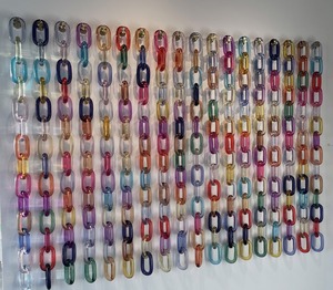 Décoration murale moderne en résine colorée faite à la main, chaîne de maillons, art mural décoratif de qualité supérieure, suspension, Ramadan, lot multi-pièces - Product Image 1