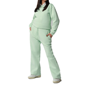 ชุดวอร์มผ้าฝ้ายฟลีซพิมพ์ลายสำหรับฤดูหนาวปี 2026 แบบยูนิเซ็กซ์ ไซส์พลัส ระบายอากาศได้ดี ชุดลำลอง 2 ชิ้น เป็นมิตรกับสิ่งแวดล้อม สวมใส่สบาย - Product Image 1