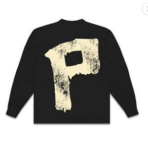 Camisetas de Manga Larga con Doble Capa y Efecto Desgastado por el Sol, Estilo Hip Hop, 280 Gramos, Tejido de Cuello Redondo con Estampado Solar - Product Image 6