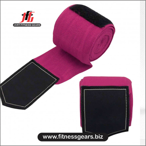 Bandes de maintien pour poignets d'entraînement de kickboxing avec logo personnalisé, fermeture auto-agrippante, en polyester et coton - Product Image 2