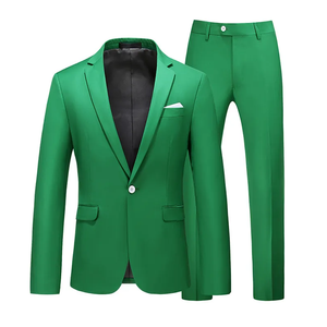 Costume de mariage noir en jacquard floral pour homme, blazer à revers cranté, gilet, coupe moderne, ensembles de costumes formels de luxe pour homme - Product Image 3