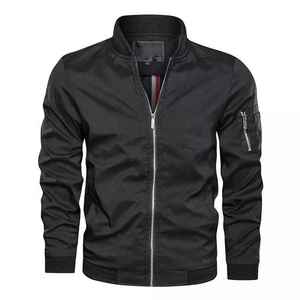 High Quality 2026 Men's Waterproof Bomber Jackets Custom Printed Logo Private Label Autumn Wear OEM Customizable Sheep Knitted - Product Image 5