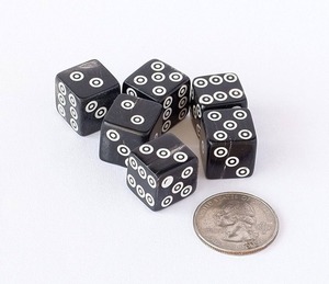 Handmade Buffalo Horn <b>Dice</b> <b>Set</b> Black White Polished Gaming <b>Dice</b> Customizable for Board Games RPG - Product Image 2
