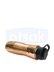 OTSAK Premium Eco-Friendly Modern Luxury Shine Hammered Copper <b>Sipper</b> Water <b>Bottle</b> Lid Stocked Portable Office Outdoor Camping - Product Image 2