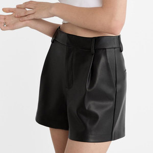 High Waist Breathable <b>Leather</b> <b>Shorts</b> for Women Top Quality New Style Custom Made Women <b>Leather</b> <b>Shorts</b> In Low MOQ - Product Image 3