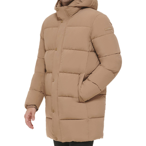 Chaqueta parka larga con capucha para hombre, color caqui, gruesa, para invierno, con cremallera y botones, parkas para hombre - Product Image 2