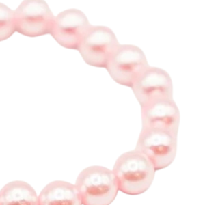 Pulsera de Perlas Rosadas con Dije Decorativo, Brazalete Elástico, Accesorio de Joyería de Moda para Mujer, Regalo para Uso Diario - Product Image 3