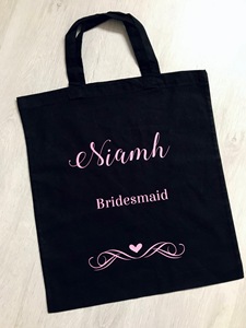 Wholesale Personalized Promotional Black Plain Cotton Canvas Bags Eco Friendly Cotton Shopping Tote Bags With Custom Printed <b>Log</b> - Product Image 3