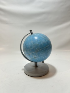 Globo Terráqueo Giratorio Vintage de 2 Bolas con Marco Metálico Rectangular, Decoración de Escritorio Estilo Reloj de Arena, Adorno de Oficina - Product Image 6