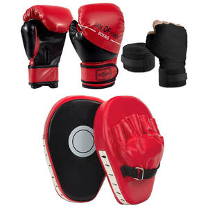 Juego de Guantes de Boxeo y Manoplas de Entrenamiento 3 en 1 para Niños con Vendas para las Manos, Equipo Completo de Boxeo para MMA, Karate, Muay Thai, Taekwondo - Product Image 4
