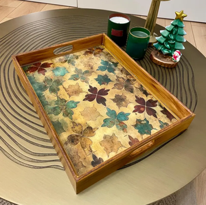 Handmade Serving <b>Tray</b> | <b>Decorative</b> Wooden <b>Tray</b> With Handles - Product Image 1