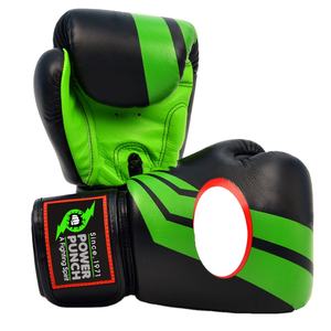 Gants de boxe en cuir POWER PUNCH Tribal - Ajustement universel, logo personnalisable, évacuation de l'humidité et fermeture auto-agrippante - Product Image 1