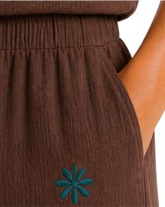 Ensemble de pyjama personnalisé marron pour femme, imprimé, à manches courtes, boutonné, vêtement de nuit doux et respirant, tenue décontractée d'été - Product Image 6
