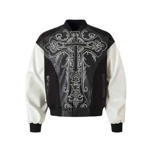 Veste d'hiver pour homme XS, style streetwear, en toile de cuir de vache, écologique, respirante, coupe-vent, légère, logo personnalisé - Product Image 3